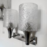 Space Age design wall lights by Doria Leuchten 70s (X2)