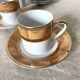 Espresso cups in porcelain and 24-carat gold gilding