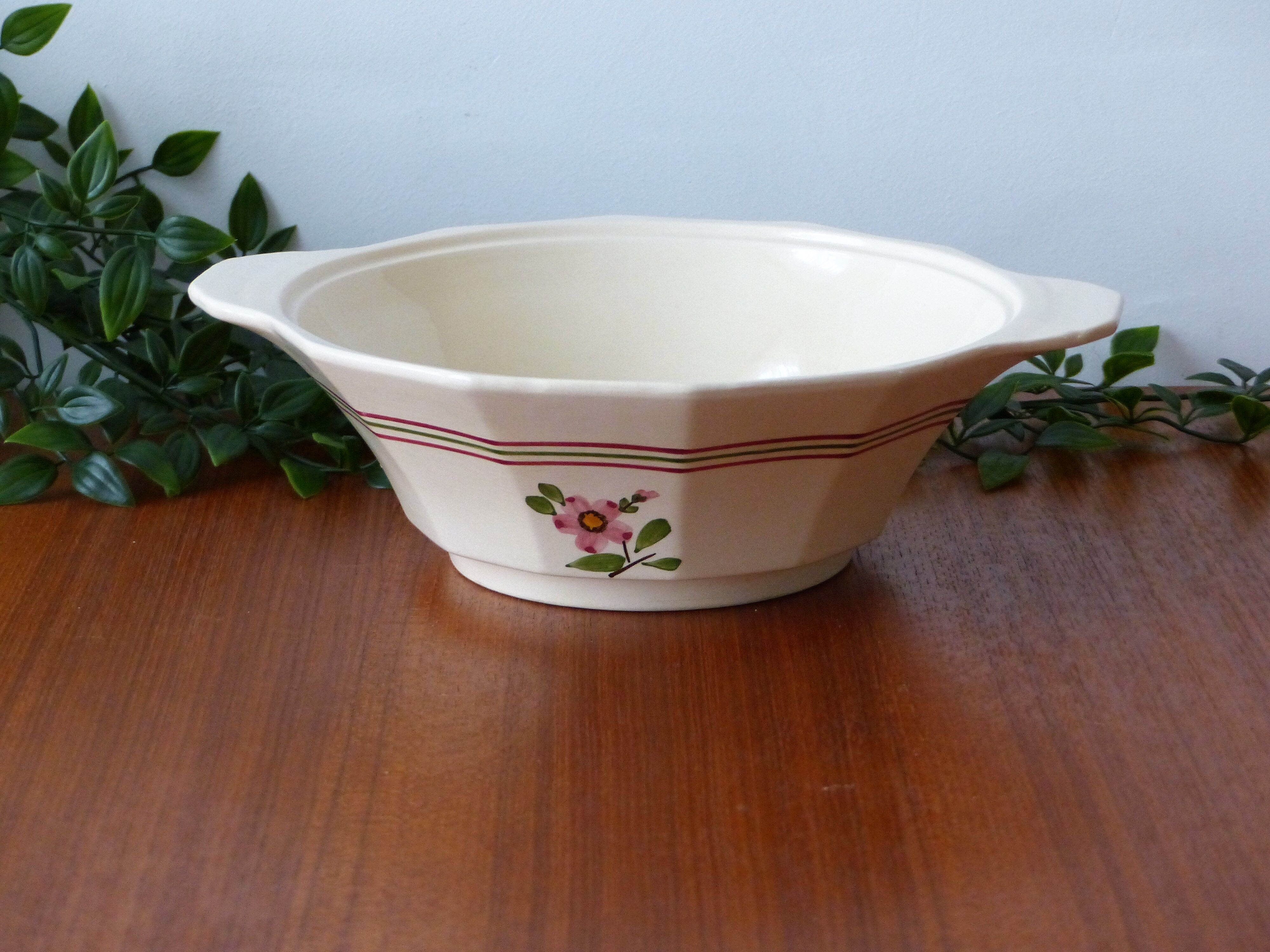 Flat salad bowl sarreguemines