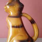 Vintage earthenware cat pitcher