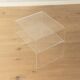 Minimalist side table from the 1960s made of acrylic glass