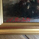 Original oil signed "Dead Nature at the Fruit Cup"