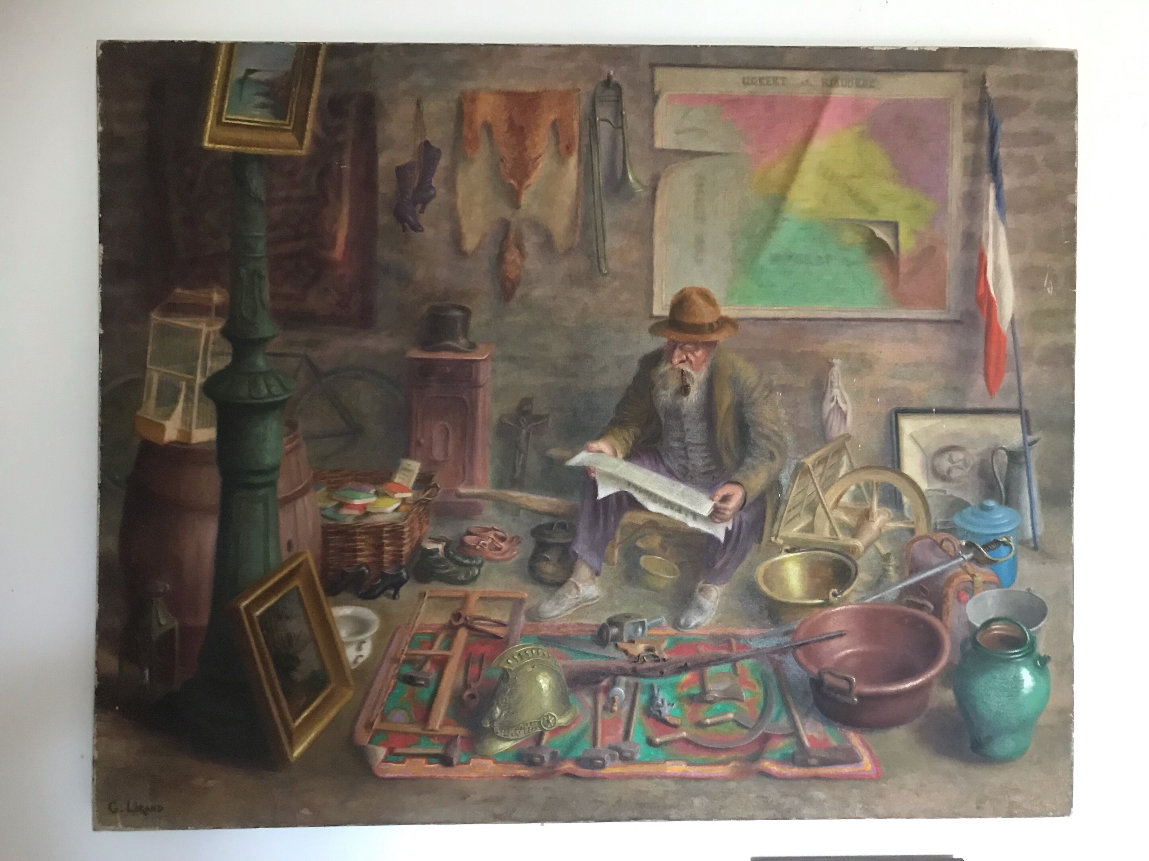 Auto portrait d'un peintre brocanteur, G. Lirand