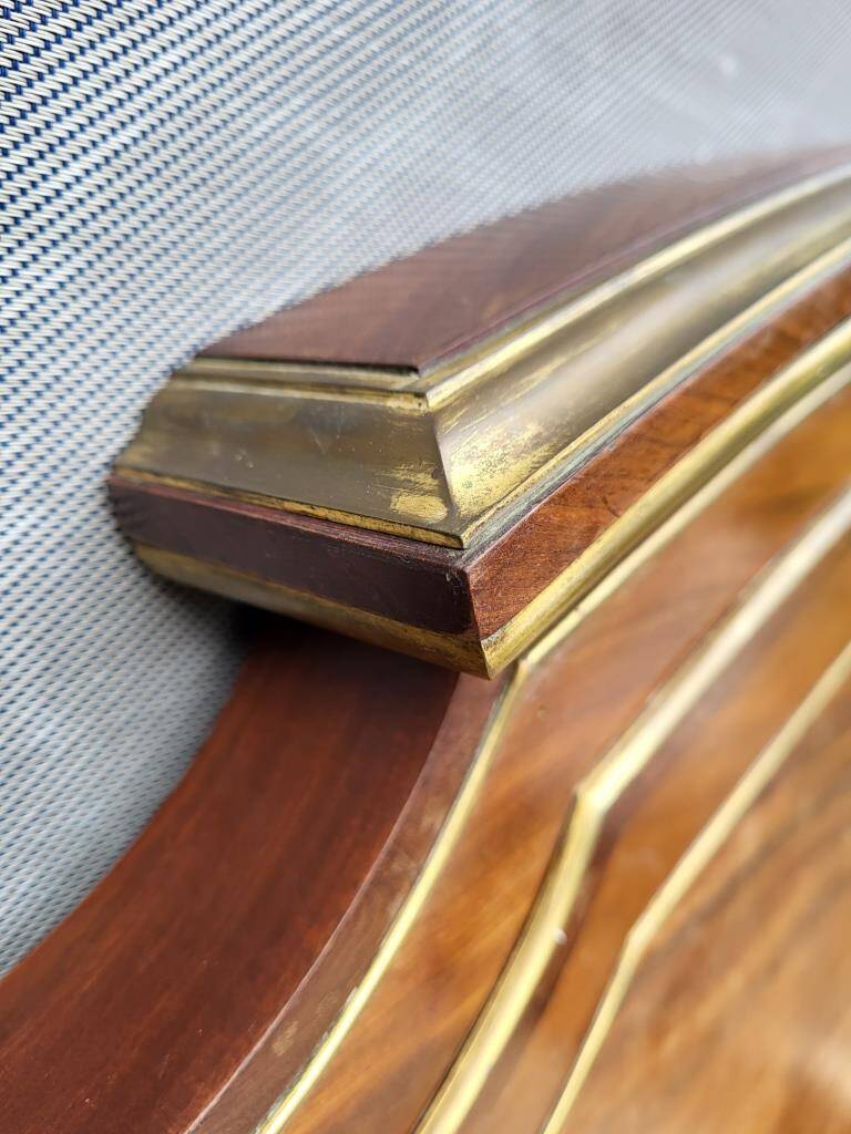 Napoleon bed in mahogany and gilded brass, Empire style