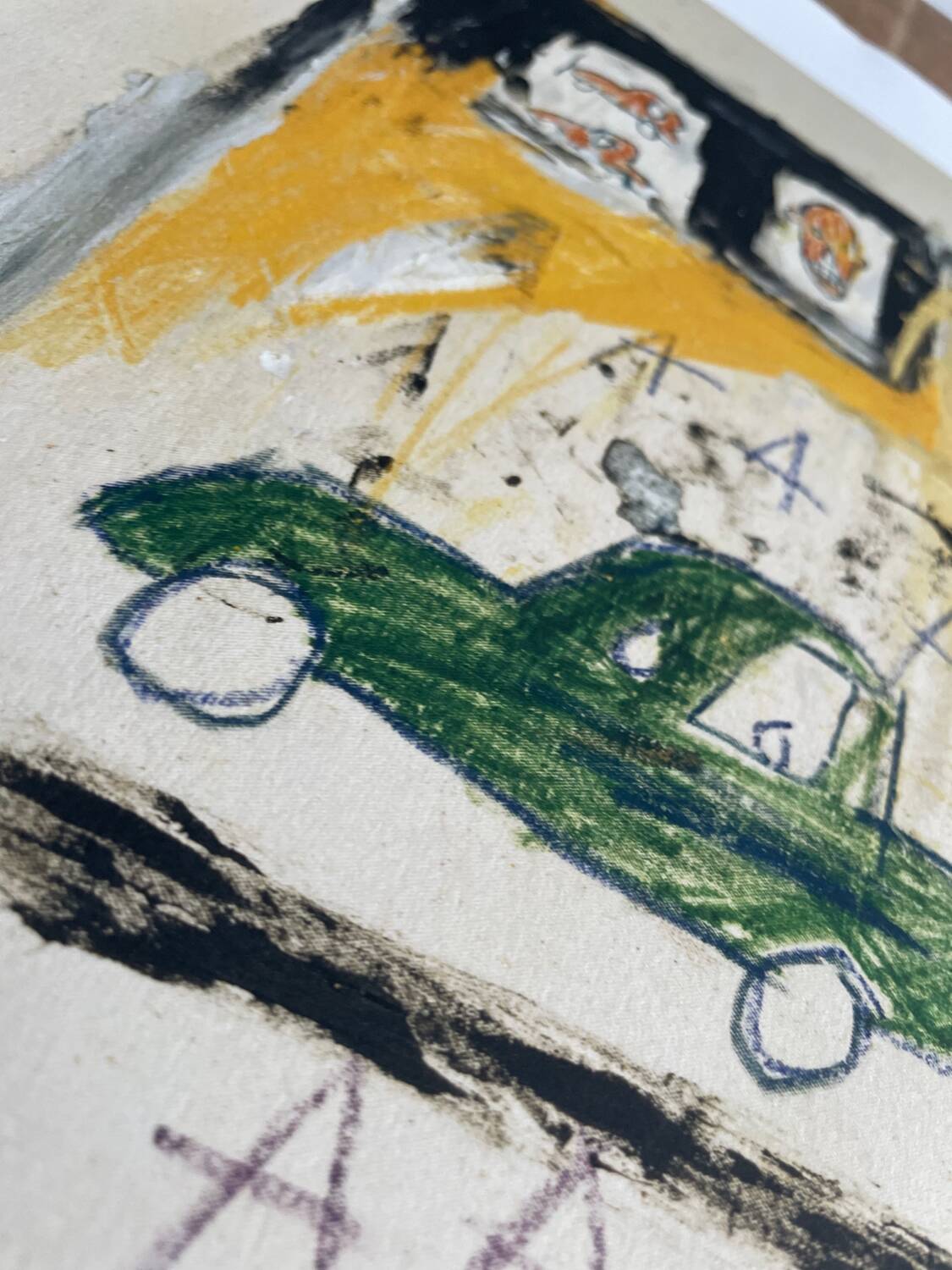 Jean michel basquiat, old cars 1981, sous licence artestar ny