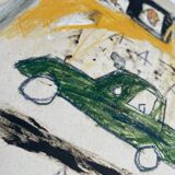 Jean michel basquiat, old cars 1981, sous licence artestar ny