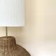 XXL lamp in woven rattan with a honeycomb lampshade
