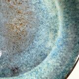 Small blue ceramic plate Signed JYL - Jean Yves Lemonnier