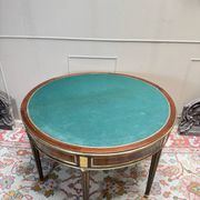 Half-moon table in mahogany from the Louis XVI period, 18th century.
