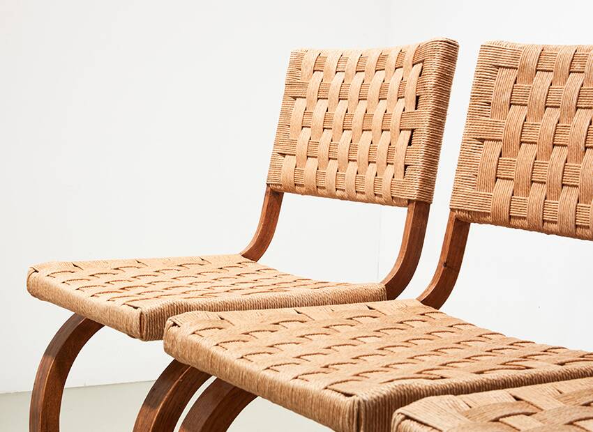 Bas van Pelt Rare Set of 6 Dining Chairs for My Home 1936