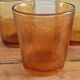Set of 6 amber water glasses