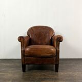Club chair sheep leather