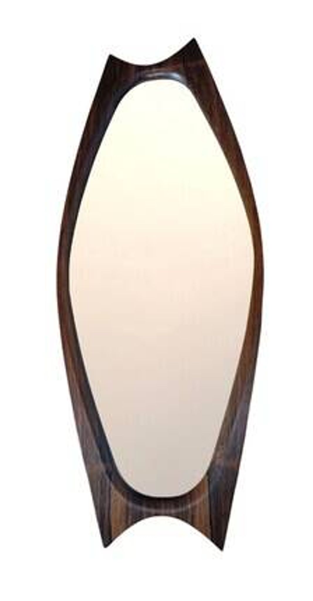 Rosewood mirror Sandholdt for Jansen, Danish, 1960s