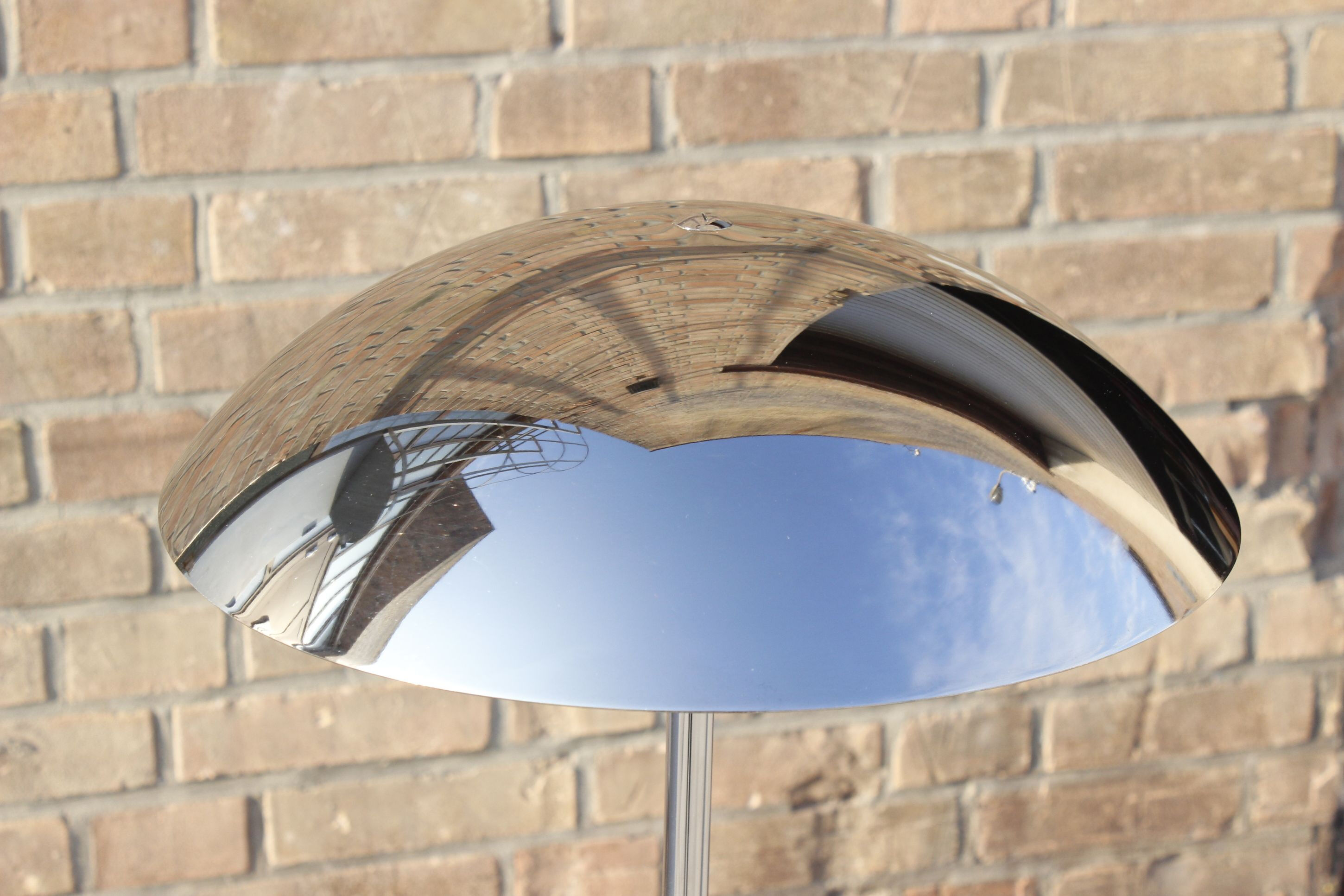 Space Age mushroom lamp lamp chrome, Switzerland, 1970s
