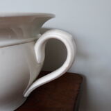 Enamelled earthenware pot with badonviller handle 30s