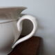 Enamelled earthenware pot with badonviller handle 30s