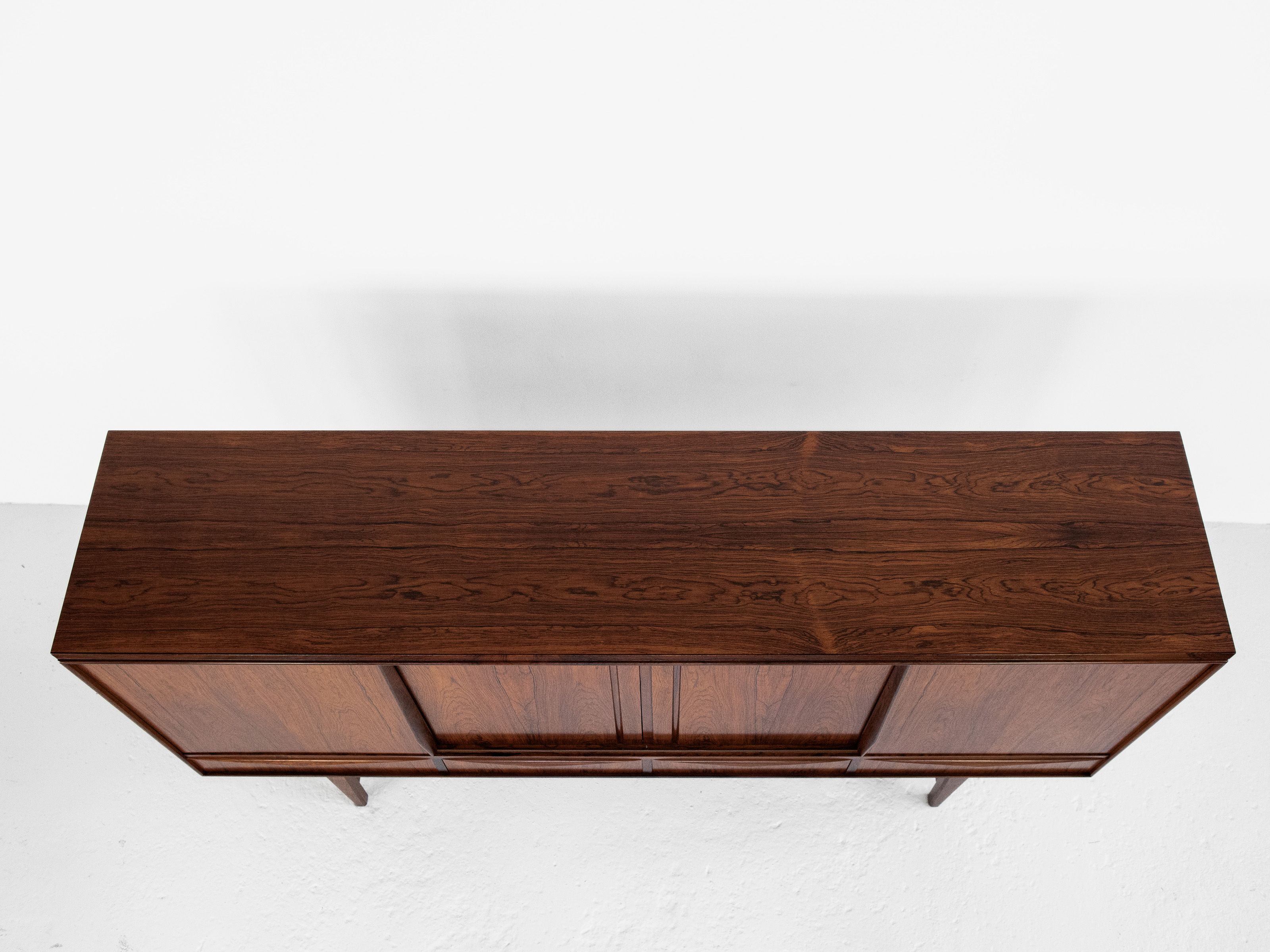 Danish highboard in rosewood by E.W. Bach for Sejling Skabe 1960s