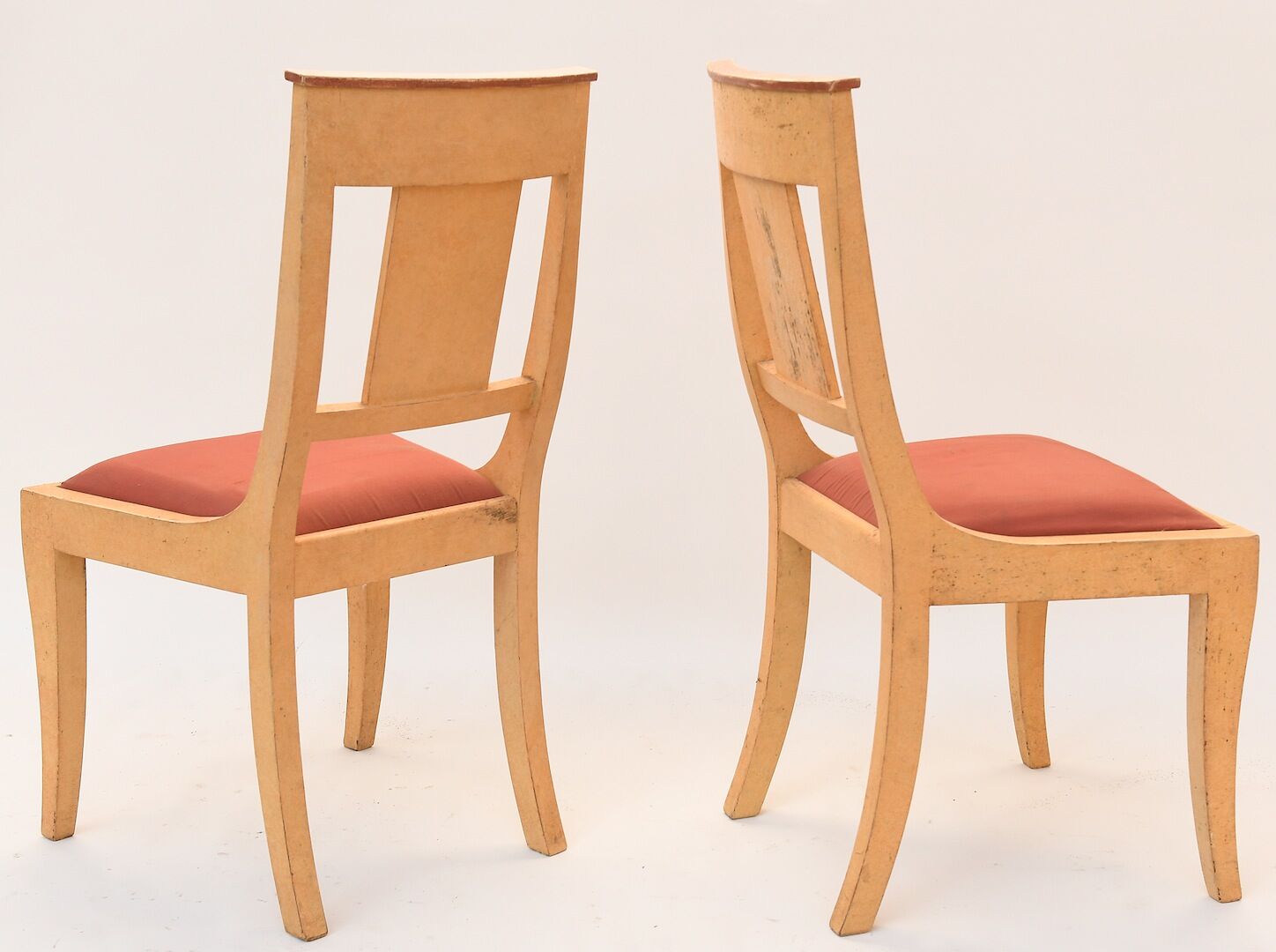 Suite of 8 painted chairs