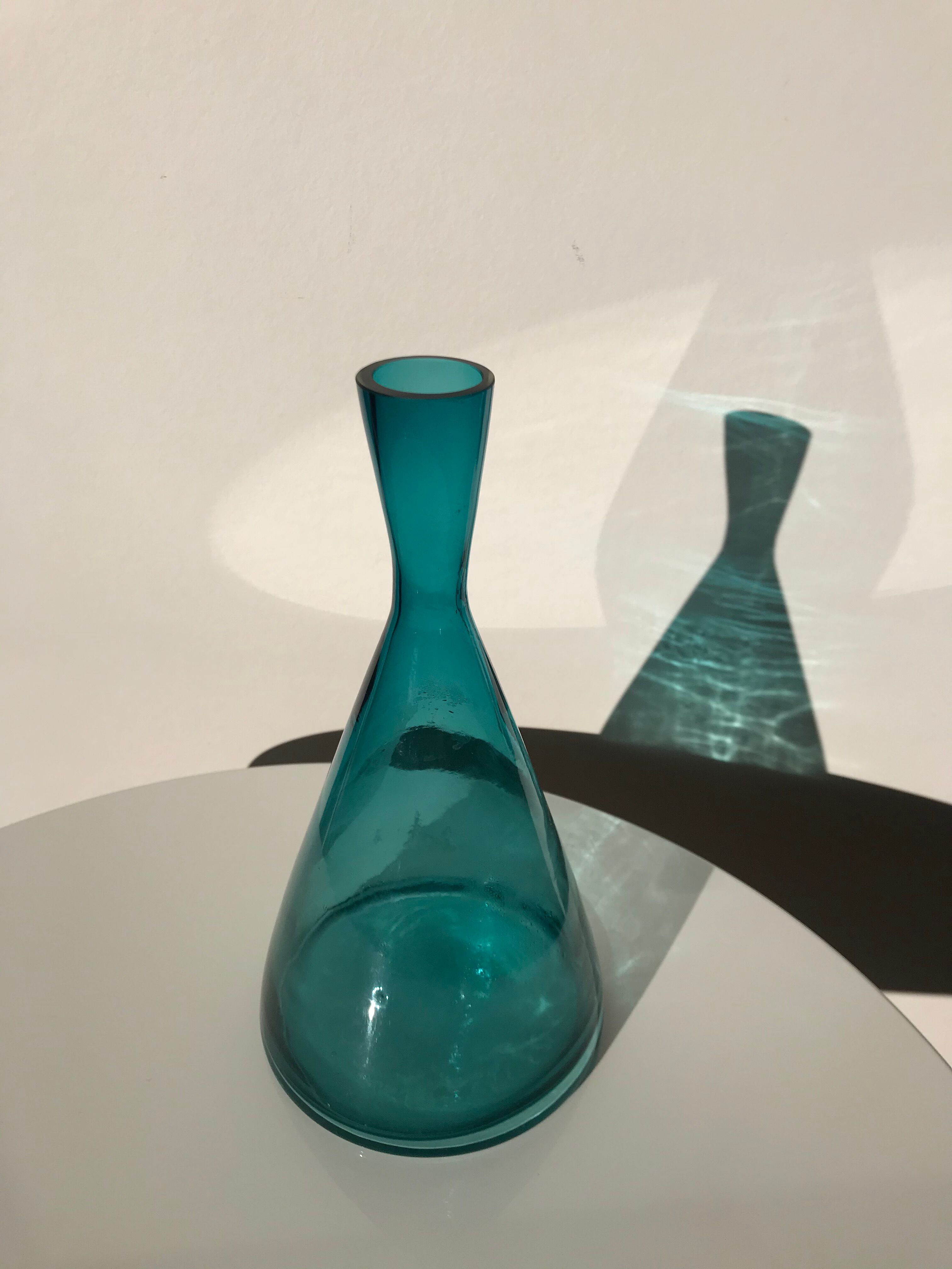 Blue glass vase