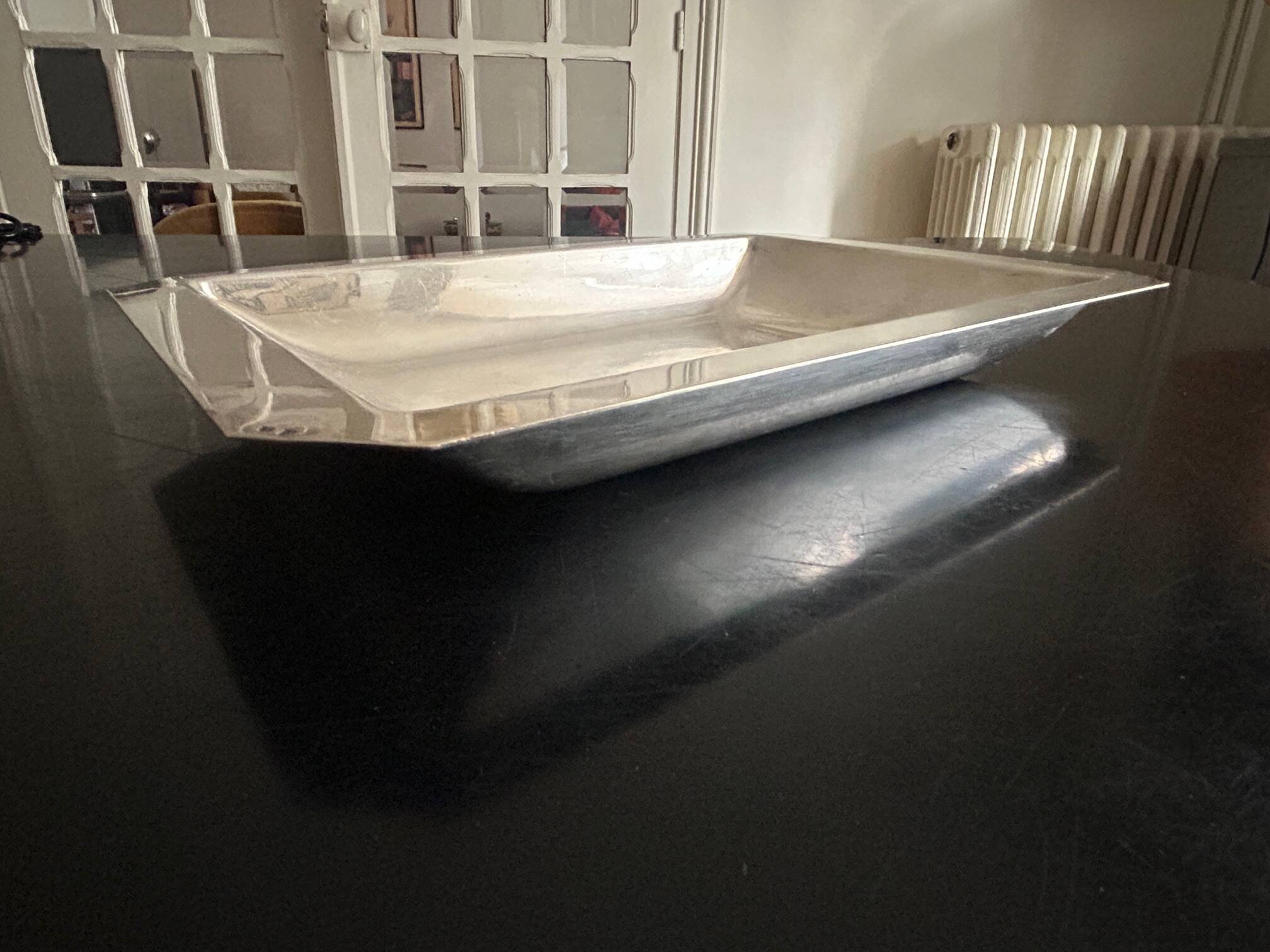 antique silver-plated dish