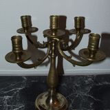 Pair of candlesticks 5 bronze lights