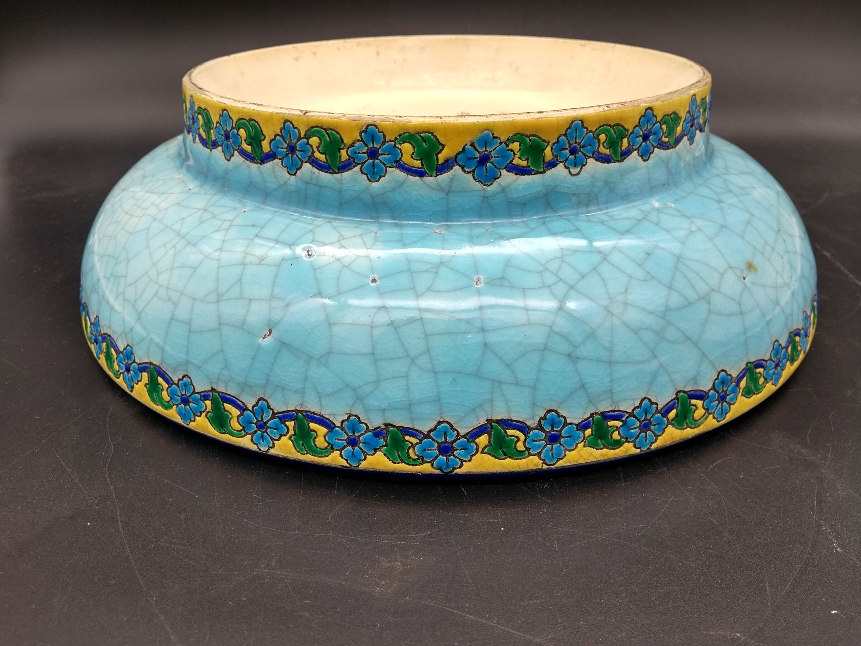 Longwy earthenware fruit cup