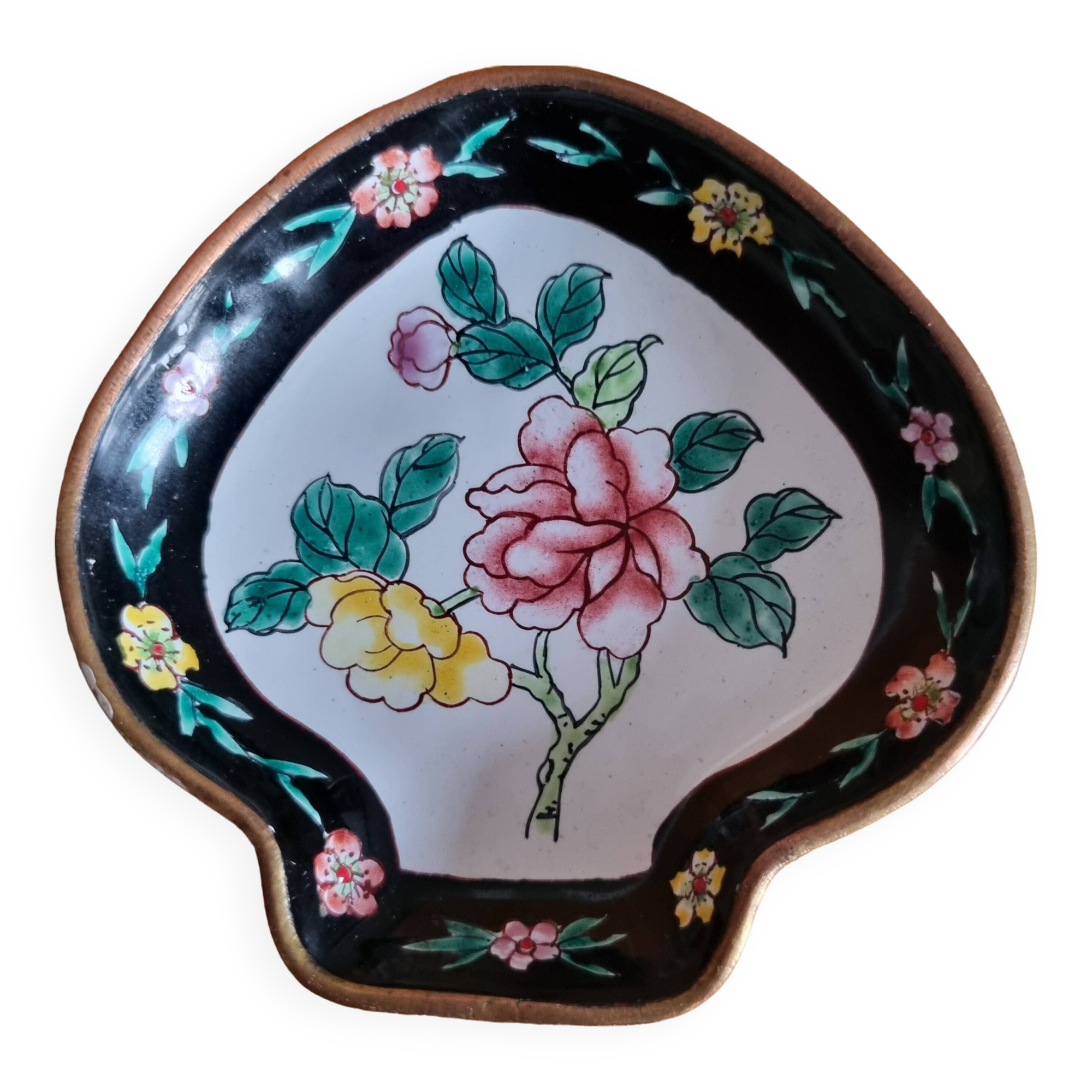 Small old Canton enamel cup