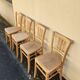 Set of 4 vintage bistro chairs, sanded, 1940/50