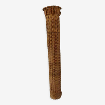 Rattan wall vase, 60s 70s, southern France