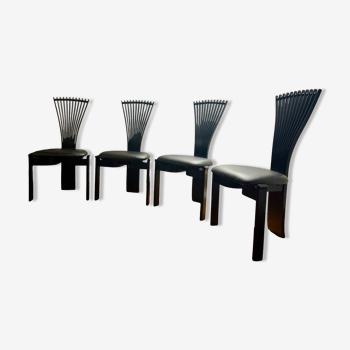 Series of 4 “Totem” chairs by Torstein Nilsen