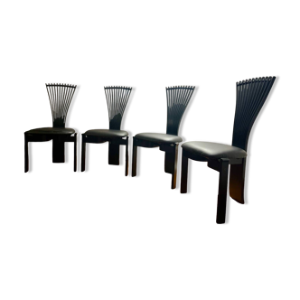 Series of 4 “Totem” chairs by Torstein Nilsen