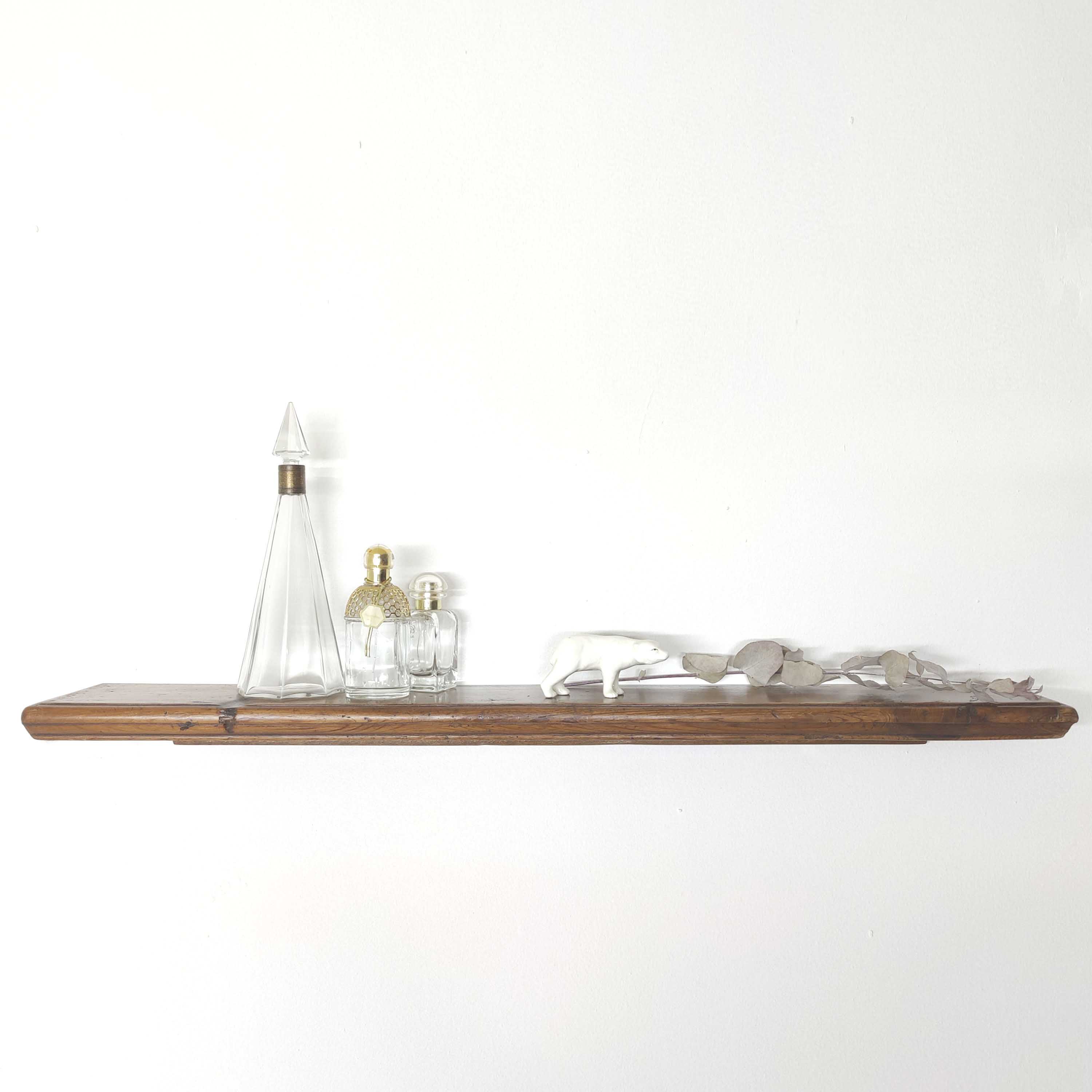 Vintage solid wood wall shelf