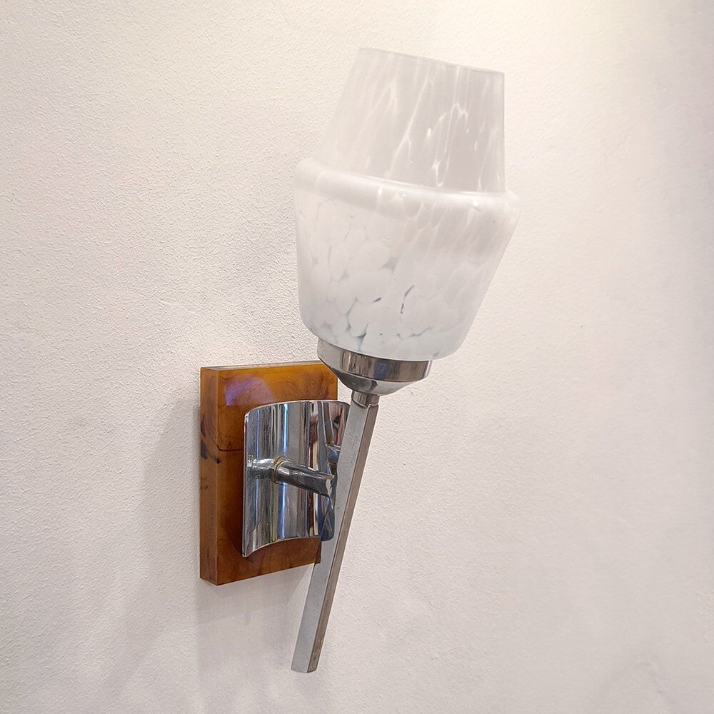 Applique murale marbrée du milieu du siècle en verre de Murano, années 1960.