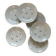 Set of 6 antique porcelain flat plates with gilding PL Limoges