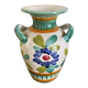 Vintage Italian vase colorful flower sign