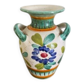 Vintage Italian vase colorful flower sign