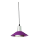 Metal retro pendant – postmodern Memphis style from the 1980s, purple, silver, green, striped cable, Pop Art interior, vintage light fixture