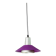 Metal retro pendant – postmodern Memphis style from the 1980s, purple, silver, green, striped cable, Pop Art interior, vintage light fixture