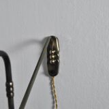 Danish Brass Swing Arm Wall Lamp, 1950s