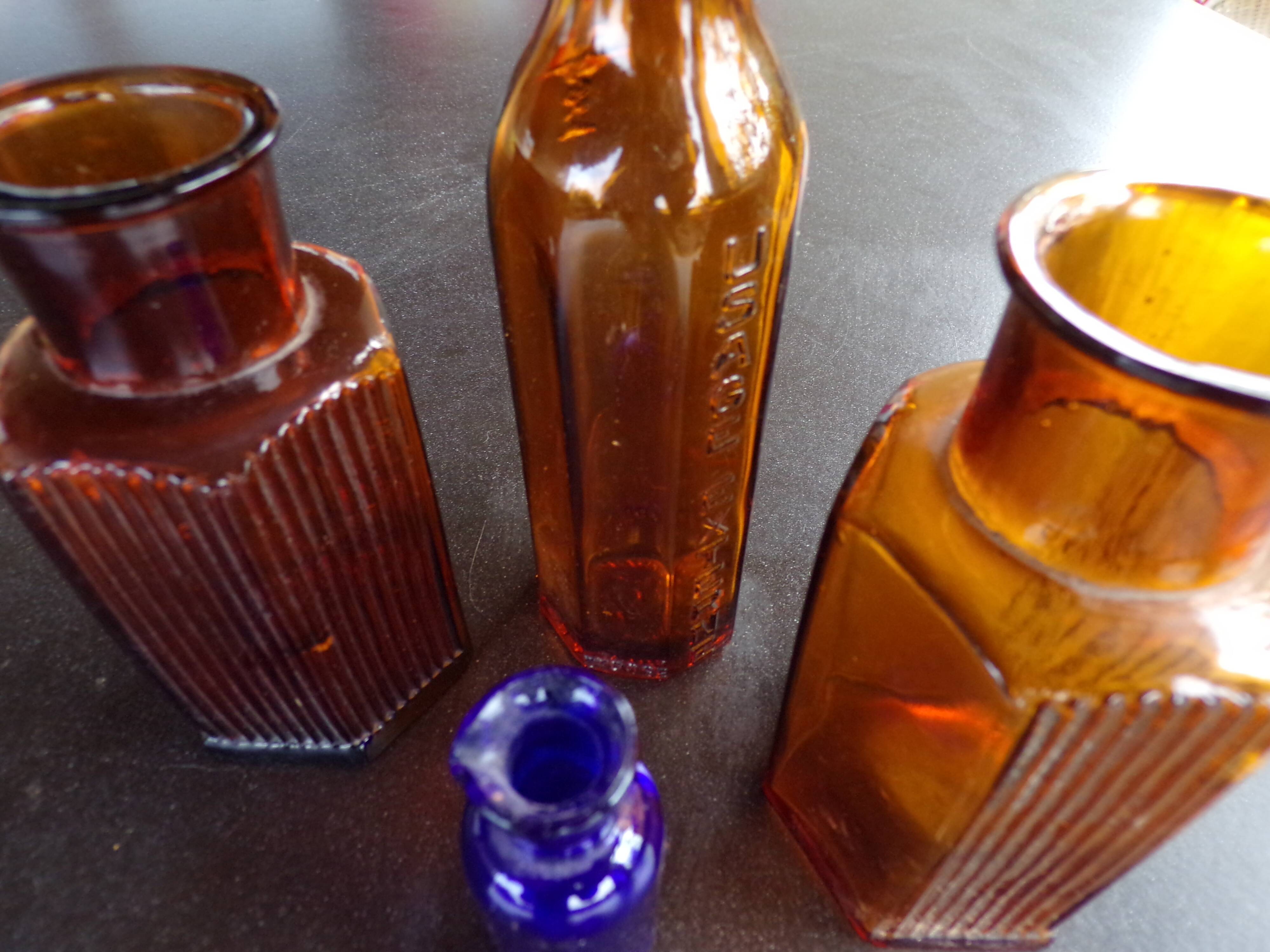 Lot of pharmacy bottles