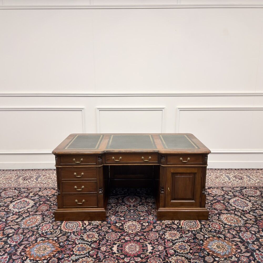 Classic English Chesterfield Desk with Backboard