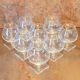 Eight vintage vintage crystal glasses