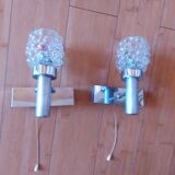 Paire d'appliques vintages 70's