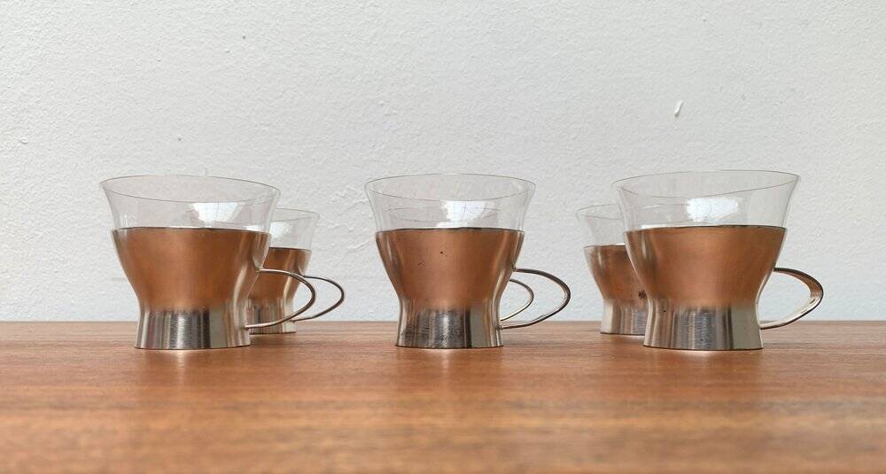 Mid-century German tea glasses by WMF, 1960s, set of 6.