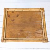 Table basse vintage en bambou marron clair Tablette Mid Century Vintage Rat