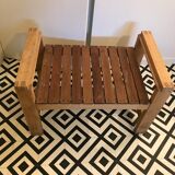 Solid wooden bench