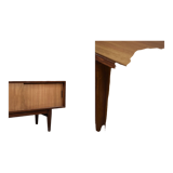 Classic vintage mid-century mahogany buffet with drawers, Danish Scandinavian style, 1970s.