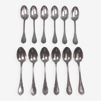 Christofle marly - 12 teaspoons silver metal tbe