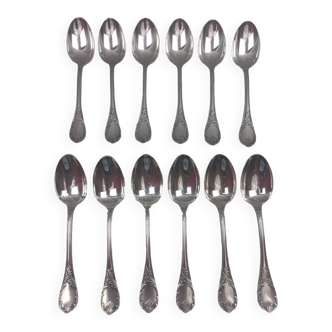 Christofle marly - 12 teaspoons silver metal tbe