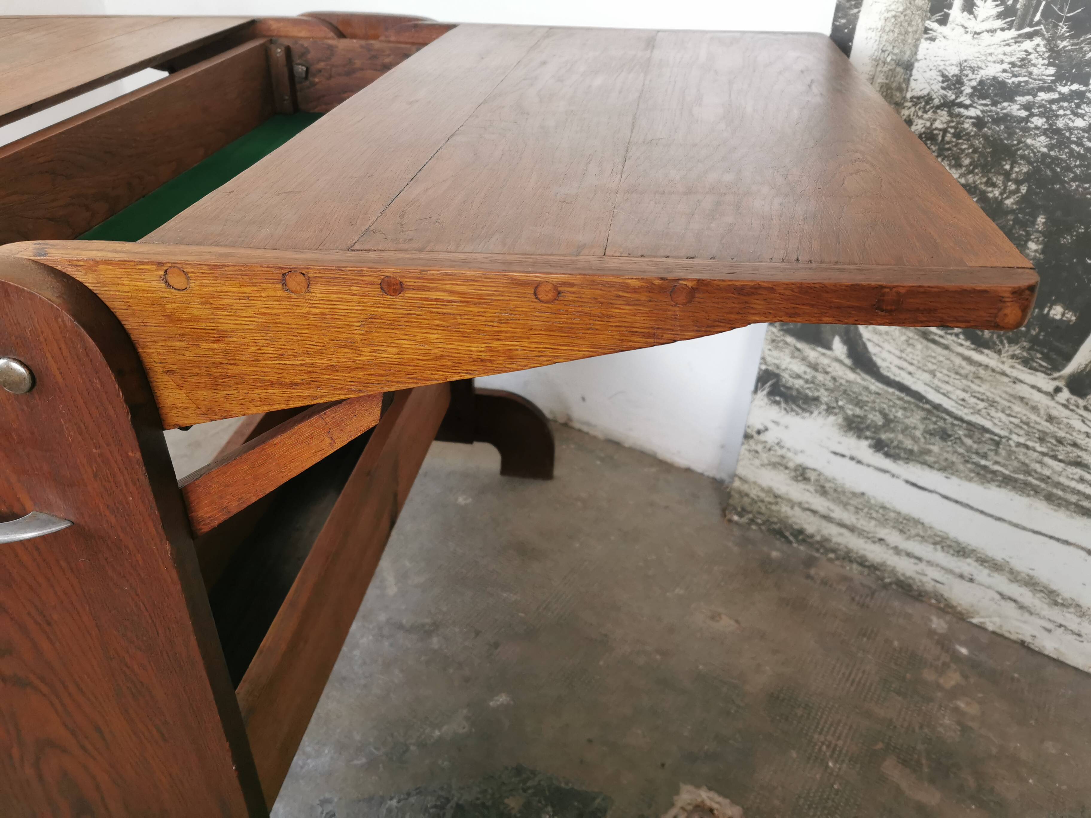 Double retractable desk 1950, Raclem